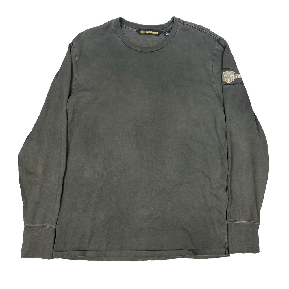 Vintage Harley Davidson Long‎ Sleeve T-Shirt Men's XL Gray